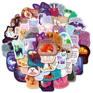 Lot of 50 pieces motivational healing stickers